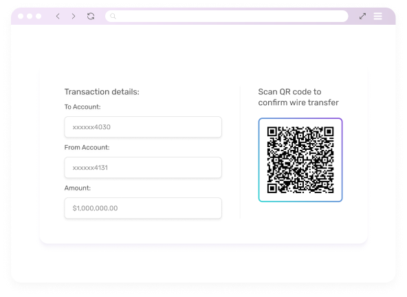 Wire Transfer with QR